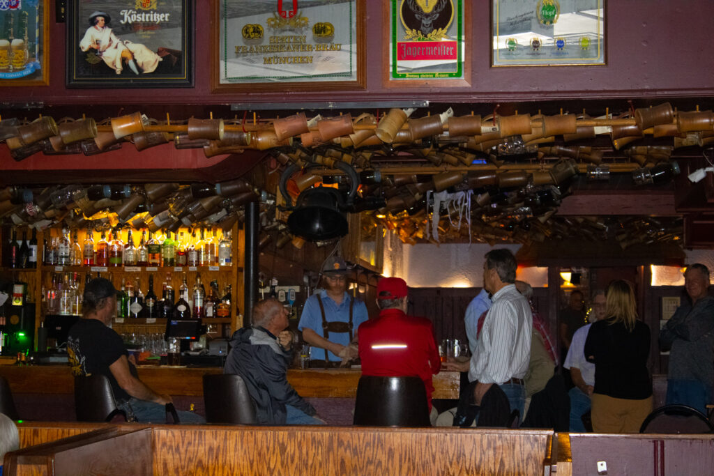 A waiter dressed in liederhosen is not an uncommon sight at Madison's Essen Haus. The authentic restaurant is a popular spot for German food and drinks.