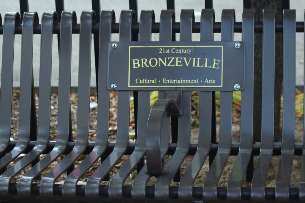 Benches and statues line North M.L.K. Drive dedicated to the history of the area. Additionally, statues, signs and placards give tidbits on a self guided tour through Milwaukee’s Bronzeville District.